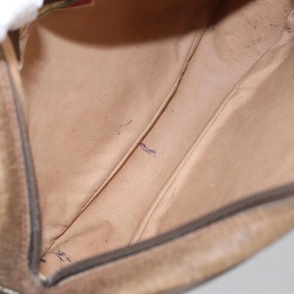 GUCCI GG Supreme Web Sherry Line Clutch Bag PVC Beige Gold 89 01 034 Auth am7287 - Picture 11 of 16